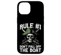 Pirate Rule 1 Dont Fall Off Boat Umorismo divertente Uomini Donne Bambini Custodia per iPhone 14
