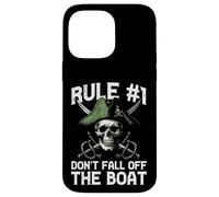 Pirate Rule 1 Dont Fall Off Boat Umorismo divertente Uomini Donne Bambini Custodia per iPhone 14 Pro Max