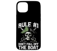 Pirate Rule 1 Dont Fall Off Boat Umorismo divertente Uomini Donne Bambini Custodia per iPhone 15 Plus