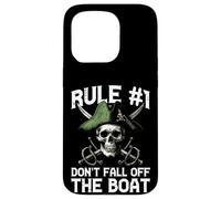 Pirate Rule 1 Dont Fall Off Boat Umorismo divertente Uomini Donne Bambini Custodia per iPhone 15 Pro