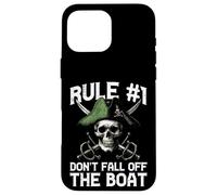 Pirate Rule 1 Dont Fall Off Boat Umorismo divertente Uomini Donne Bambini Custodia per iPhone 16 Pro Max