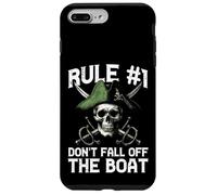 Pirate Rule 1 Dont Fall Off Boat Umorismo divertente Uomini Donne Bambini Custodia per iPhone 7 Plus/8 Plus