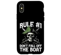 Pirate Rule 1 Dont Fall Off Boat Umorismo divertente Uomini Donne Bambini Custodia per iPhone X/XS