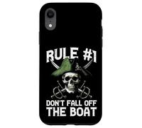 Pirate Rule 1 Dont Fall Off Boat Umorismo divertente Uomini Donne Bambini Custodia per iPhone XR