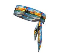 Pirate Ship In The Sunset Stampa One-Pack Tie Fasce Traspirante Atletico Sport Fascia per la testa per uomini e donne