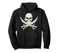 Pirate Skull Dripping Spade Incrociate Bambini Ragazzi Halloween Felpa con Cappuccio