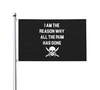 Pirate The Reason The Rum Is Gone Pirate Bandiere Durevole Bandiera Resistente Alle Intemperie Flag Per Interno Prato Festival 90X150Cm