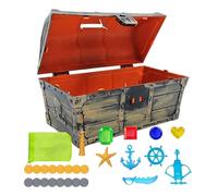 Pirate Treasure Chests Storage Box - Large Decorative Organizer for Toys Jewelry Coinz Keepsakes | Teacher’s Favorite Treasures Collection Storage Chest for Classroom Home Display Birthday Gift Use