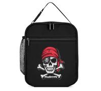 Piratecrew Jolly Roger Flag Skul Lunch Box per uomo donna borsa termica per il pranzo portatile borsa frigo tote per lavoro picnic