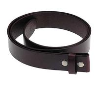 Piratenladen Cintura per Fibbia, Castano, Vera Pelle - Tg. S-XL - Marrone Scuro, M