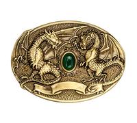 Piratenladen Fibbia in ottone, drago, drago, fantasy, GoT, vintage, fibbia per cintura, ottone, M
