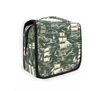 Pirates Khaki Sailboat borse per le donne che viaggiano con gancio appeso Grandi borse medicine con scomparti e maniglia