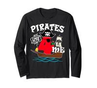 Pirates Life 4 Me 4th Birthday Boy 4 Years Vibe Maglia a Manica
