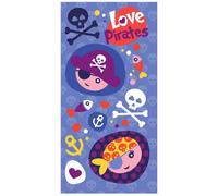 Pirates Love Asciugamano da Bagno 70x140cm Telo Spiaggia Mare Quasi Asciugare