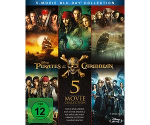 Pirates von Caribbean 1-5 Box (Blu-ray) Johnny Depp Jack Davenport