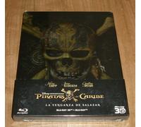 Pirati dei Caraibi La Vendetta di Salazar Nuovo 3D+Blu-Ray Steelbook Sigillato