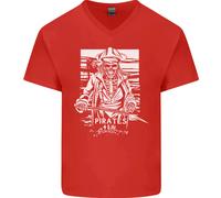 Pirati Per La Vita Marinaio Navigazione Uomo V-Neck Cotone T-Shirt