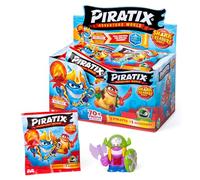 PIRATIX ADVENTURE WORLD Shark Treasure, scatola con 24 buste a sorpresa con figure pirata collezionabili della serie Shark Treasure, ogni busta contiene 1 Piratix Sorpresa