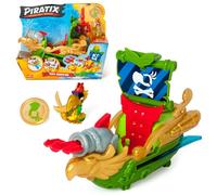 PIRATIX ADVENTURE WORLD Sky Hunter - Barca Pirata a Forma di Pappagallo Include 1 Nave Pirata, 1 Piratix Esclusivo, 1 Tesoro Esclusivo, 1 Accessorio, 1 Cannone e 1 proiettile