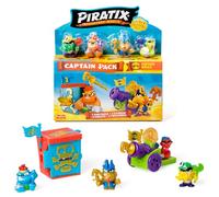 PIRATIX Golden Treasure Series - Captain Pack Bones. Include 4 Piratix, 1 capitano d'oro e 1 pirata a sorpresa, 4 accessori, 1 fortezza, 1 cannone, 2 tesori esclusivi e 2 bandiere. Confezione da 5 su