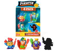 PIRATIX Golden Treasure Series - Confezione da 4 pezzi con 4 Piratix (1 sorpresa) e 4 accessori. Confezione da 4 pezzi