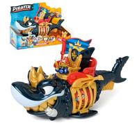 PIRATIX Kraken Ship - Barca Kraken de Piratix. Contiene 1 barca Kraken, 2 Piratix & accessori esclusivi, 1 proiettile a cannone, 1 tesoro esclusivo, 6 tesori dorati, 1 bandiera esclusiva, 1 spada