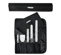 Pirge Set di utensili da pasticceria professionale Creme con borsa, 6 pezzi - Set di spatole per torte angolate - Coltello da pasticceria - Coltello per torte - Spatola - Spatola