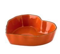 PIROFILA A CUORE IN CERAMICA COLOR ZUCCA 19 cm HABI