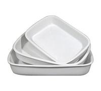 Pirofila da Forno Rettangolare Liscia in Porcellana Bianca 32 x 22 x 5,5 cm