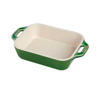 Pirofila Gratin Rettangolare 26 x 17 cm Verde Basilico in Ceramica