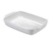 Guardini, Pirofila da forno rettangolare 30x18 cm, Ceramica, Adatta per forno tradizionale e microonde, Bianco, Linea Ceramica