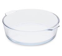 Guardini, Pirofila rotonda con manici 21 cm - 1.6L, Vetro borosilicato, Resistente agli shock termici, Trasparente/Azzurro