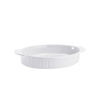 Pirofila ovale in ceramica bianca - cm. 30 x 19,5 x h. cm. 5