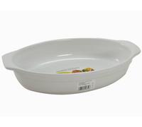 Pirofila ovale in ceramica di colore bianco di cm 30x18