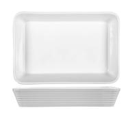 Pirofila Porcellana Bianco Rettangolare 40x27 Home