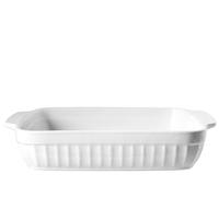 Pirofila quadrata in ceramica di colore bianco di cm 29x27