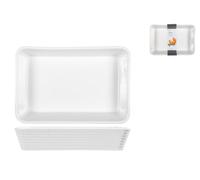 Pirofila Rettangolare In Porcellana Bianca Cm 30x20x6 H H&H