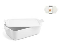 Pirofila Rettangolare in Porcellana con Coperchio cm.16x23 h.7