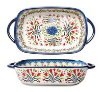 Pirofile In Cerica,Teglia Da Forno Piccola In Ceamica,Teglia Da Forno In Ceramica,Pirofila Ceramica Rettangolare Per Lasagne,Tiramisù,Gratin,23,5 x 13,5 Cm