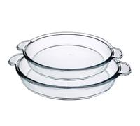 Pirofile in vetro set 2 teglie con manici per forno a microonde piano cottura gas vetro ceramica elettrico resitente al calore