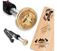 Pirografo Elettrico Personalizzato Per Legno, Marchiatore Con Logo Su Misura, Pirografo A Temperatura Regolabile, Strumento Fai-Da-Te Per La Lavorazione Del Legno(Upload Logo)