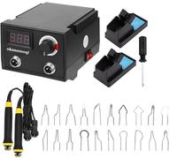 Pirografo per Legno, Kit professionale per pirografia da 100 W Kit per pirografia digitale regolabile con punte per pirografia da 20 pezzi Bruciatore a legna per principianti e adulti