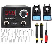 Pirografo per Legno, Kit professionale per pirografia da 60 W Kit per pirografia digitale regolabile con punte per pirografia da 23 pezzi Bruciatore a legna per principianti e adulti