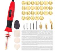 PIROGRAFO PER LEGNO PROFESSIONALE KIT INCISORE PENNA 26 LETTERE STRUMENTI ARTIGI