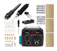 Pirografo per Legno Professionale Yihua 939D-II 2in1 Kit 46 Punte + 3 Compensati