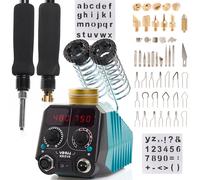 Pirografo per Legno Professionale Yihua 939D-VII 2 Manipoli Kit 48 Punte 150W