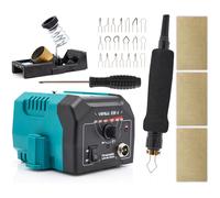 Pirografo Professionale Legno Cuoio Yihua 939-II Kit 20 Punte + 3 Compensati