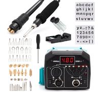 Pirografo Professionale Yihua 939D-II 2in1 Legno Cuoio 46 Punte Kit Completo
