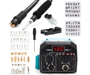 Pirografo Professionale Yihua 939D-II 2in1 Legno Cuoio 46 Punte Kit Completo