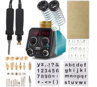 Pirografo Professionale Yihua 939D-VII 2 Manici Kit 48 Punte Legno Cuoio